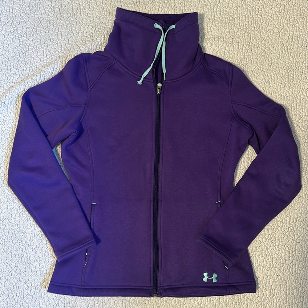 Under Armour Purple Full-Zip Jacket with Mint Drawcord